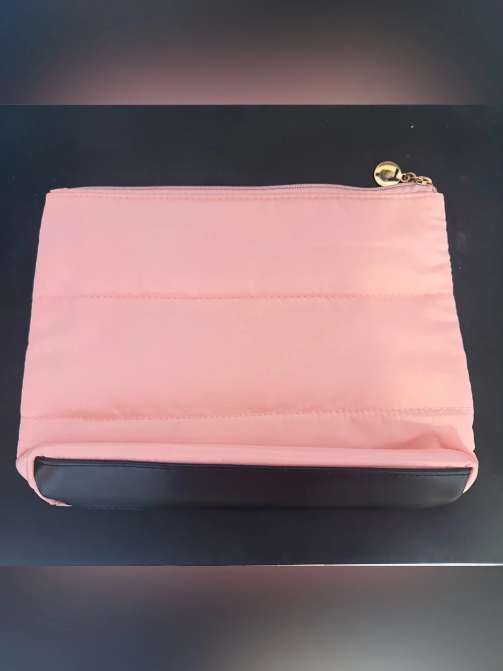 Juicy Couture Nylon Pink Quilted Cosmetic Pouch